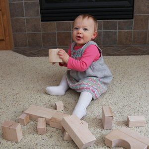 61 pc Maple Personalized Blocks | Personalized Woo
